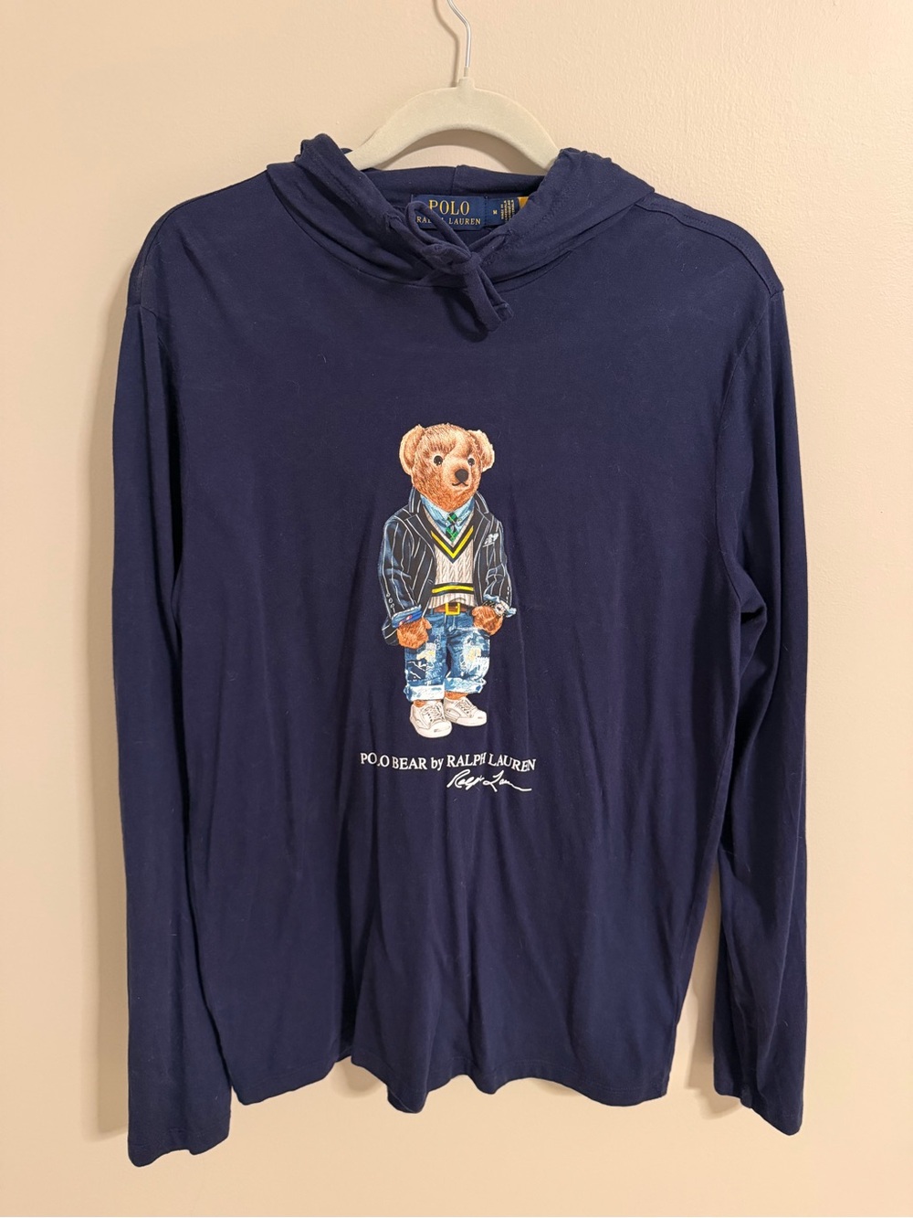 Ralph Lauren Men’s Polo Bear Navy Hoodie Top